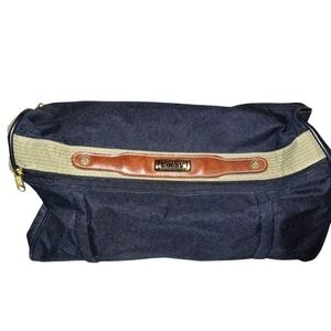 Vintage Black and Brown Lucas Duffle Bag Gym Travel‎ Vacation School College 90s